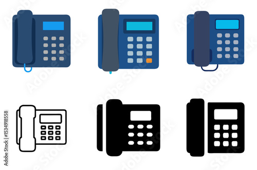 Telephone Icon Call Contact Communication Support Symbol Set