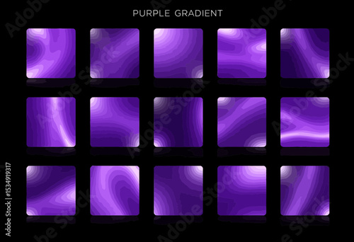 Purple Gradient Background A Collection of Smooth Swirl Patterns