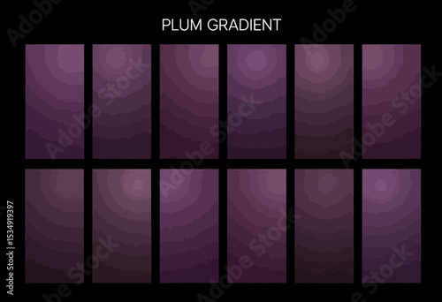Twelve Gradient Color Swatches Digital Backgrounds