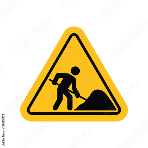 Roadworks Ahead - Construction and Maintenance Warning Sign