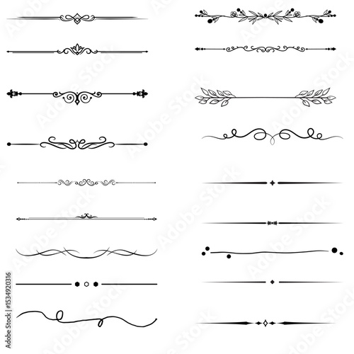 Decorative line icons.vintage set of decorative line,border,elements, separators,line,text,used in decorations.