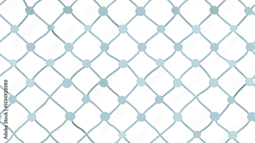 Fototapeta premium Intricate Design of a Light Blue Mesh Network Featuring Diamond Shapes and Intersecting Lines