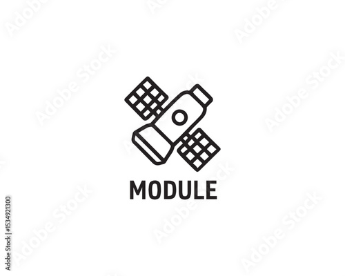 Module icon vector art illustration.