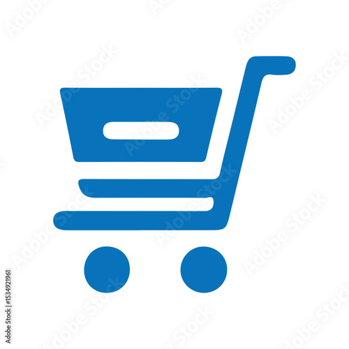 blue shopping cart icon