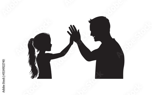 father's day silhouette of a couple
