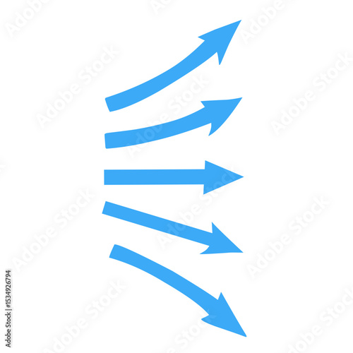 blue arrows vector