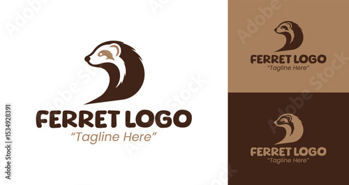 Minimalist Ferret Logo for Modern Branding and Business Identity Design