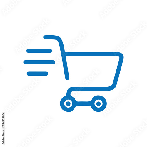 blue shopping cart icon