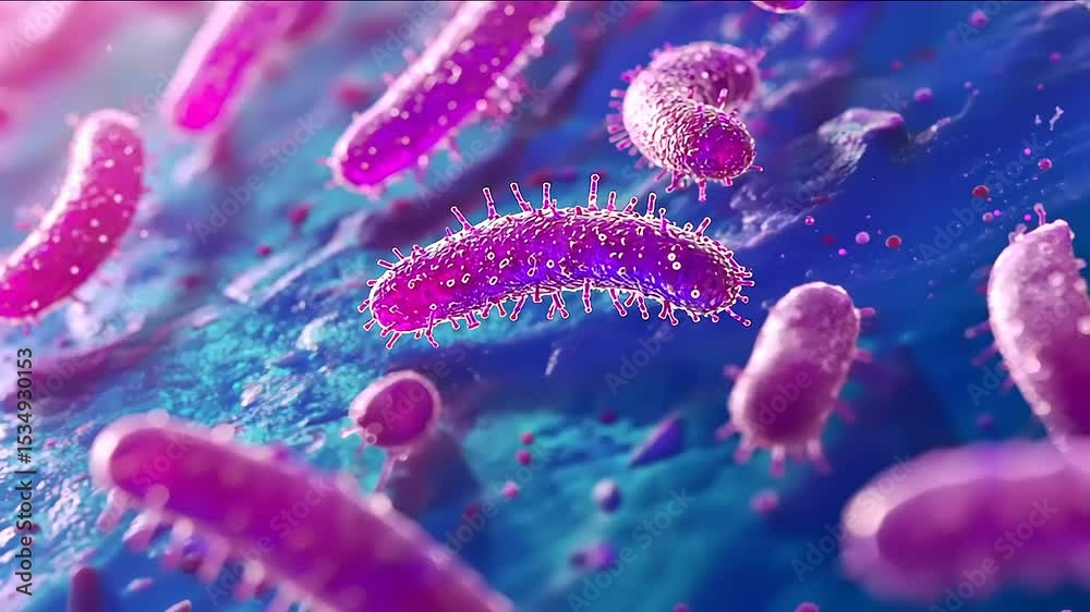Microscopic World: A Close-Up View of Bacteria Microscopic World: A Close-Up View of Bacteria