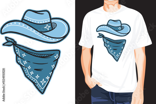 Cowboy hat t-shirt design