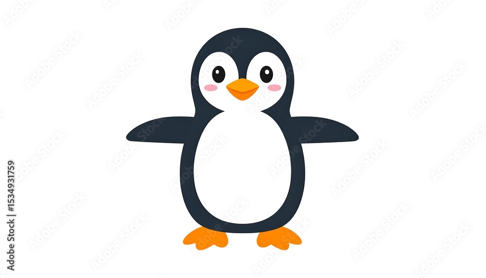 Fototapeta premium Cute penguin illustration