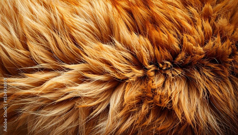Fototapeta premium close up macro texture of short golden brown animal fur with directional pattern, soft fluffy hair background for pet, fabric or design concept 