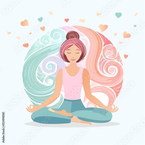 abstract illustration embodies mindfulness meditation