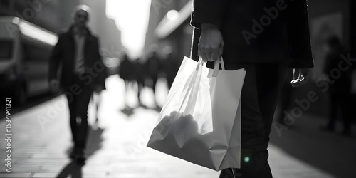 Plastic Bag Use in Urban Street Scene