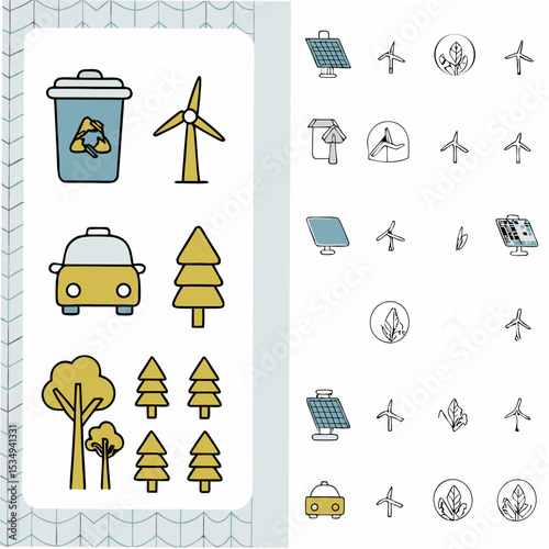 Travel and Vacation Flat Icon Set for Summer and Holiday Designs