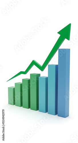Growth Chart: Ascending Green Arrow, 3D Render Free Download Growth Chart: Ascending Green Arrow, 3D Render - GFXLoad