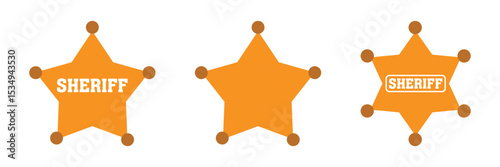 Sheriff Star Badge Icon