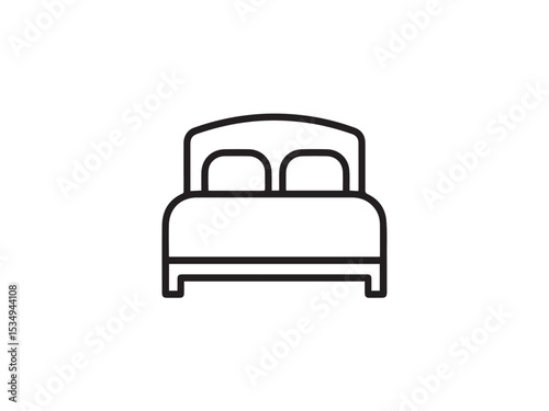 Bed logo. Bed Vector" Images. Vector Graphics Clip Art Bedroom Image .Double Bed icon 
