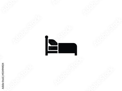 Bed logo. Bed Vector" Images. Vector Graphics Clip Art Bedroom Image .Double Bed icon 