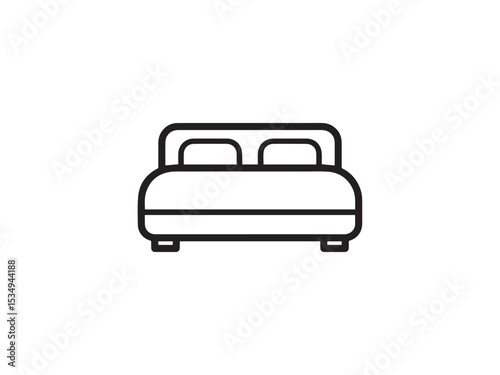 Bed logo. Bed Vector" Images. Vector Graphics Clip Art Bedroom Image .Double Bed icon 