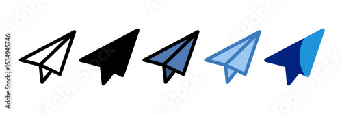 Paper Plane Icon Element For Design