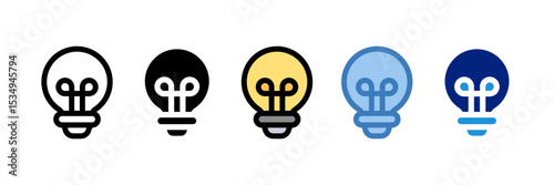 Lightbulb Icon Element For Design