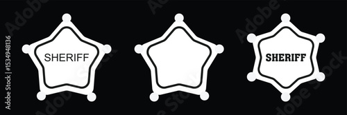 Sheriff Star Badge Icon