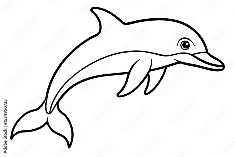 Fototapeta premium Minimalist Dolphin Vector