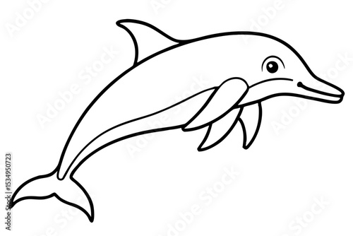 Minimalist Dolphin Vector