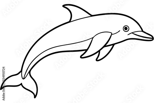 Minimalist Dolphin Vector