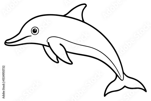 Minimalist Dolphin Vector