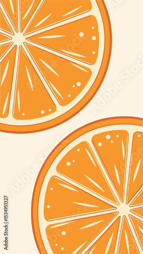 Fresh orange slices abstract design with transparent background for versatile usage