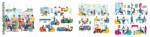 Modern Office Collaboration and Teamwork