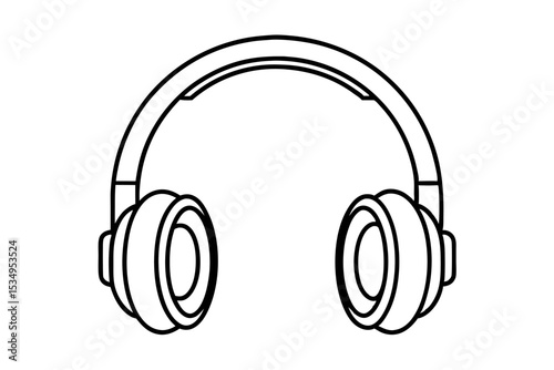 headphones on white background