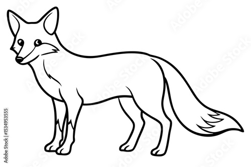 Minimalist Fox Vector