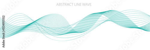 Wave line pattern. Light halftone undulate net background. Abstract air flowing particle wallpaper. Vector curve dashed gradient element for poser, banner, presentation, booklet, flyer vector in eps10