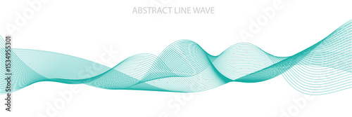 Wave line pattern. Light halftone undulate net background. Abstract air flowing particle wallpaper. Vector curve dashed gradient element for poser, banner, presentation, booklet, flyer vector in eps10