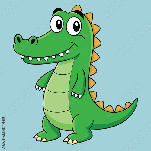 Alligator white background