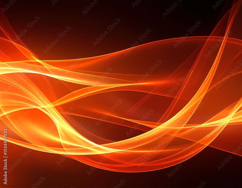 Naklejka premium A vibrant abstract background featuring bold swirls of red and yellow, blending seamlessly to create a dynamic and energetic visual experience.