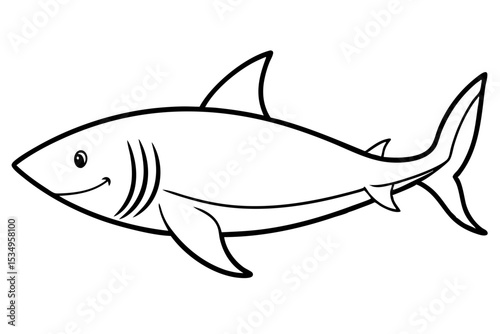 Minimalist Shark Vector