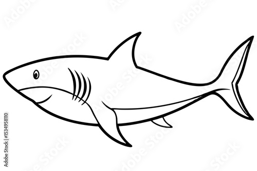 Minimalist Shark Vector