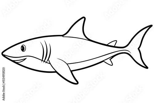 Minimalist Shark Vector