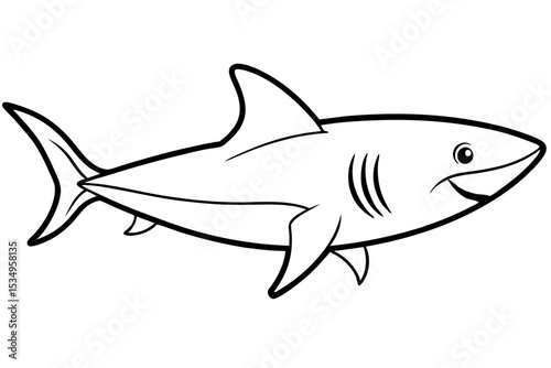 Minimalist Shark Vector