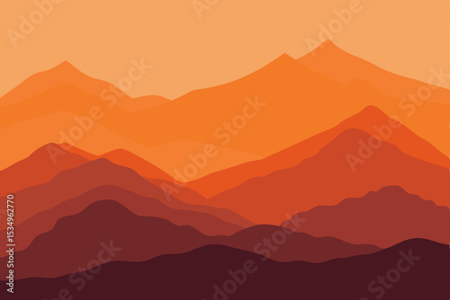 Sunrise over Majestic Mountains A Stunning Sunburst Illustration