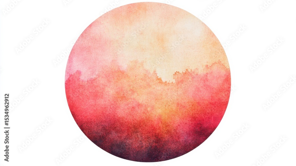 Obraz premium Abstract watercolor painting in warm colors indoors