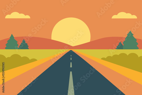 Sunset Road Trip  A Scenic Drive into the Golden Hour