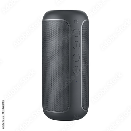 Bluetooth Speaker PNG without background – vertical matte mesh speaker isolated
