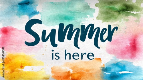 Watercolor background with text 