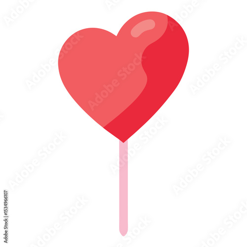 Sweet Heart Shaped Lollipop Candy Treat, A Delicious Dessert Delight