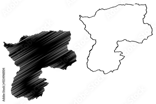 Bamyan Province (Islamic Republic of Afghanistan, Provinces of Afghanistan) map vector illustration, scribble sketch Bamyan map